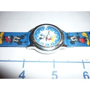 Disney Mickey Mouse Blue Kids Time Teacher‎ Watch Colorful Character Strap